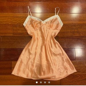 Victoria’s Secret Peach Polka Dot Slip Dress